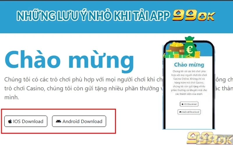Các bước tải app 99ok cho iOS, Android